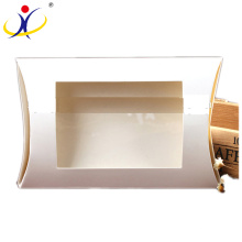 Customized Size Recycled Cardboard Pillow Shape Paper Box with Window Wholesale